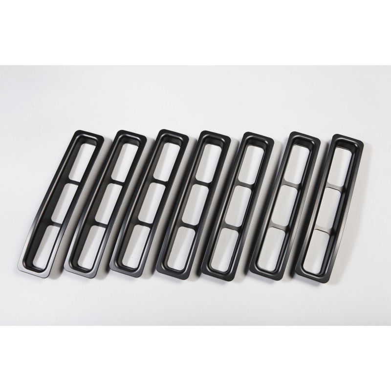 Jeep Wrangler Grille Inserts - Rugged Ridge - Black - `97-`06